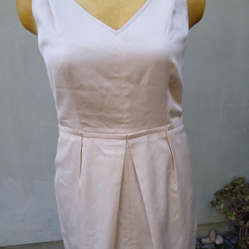 Talbots Beige Woven Sheath Dress size 10 - Picture 5 of 7